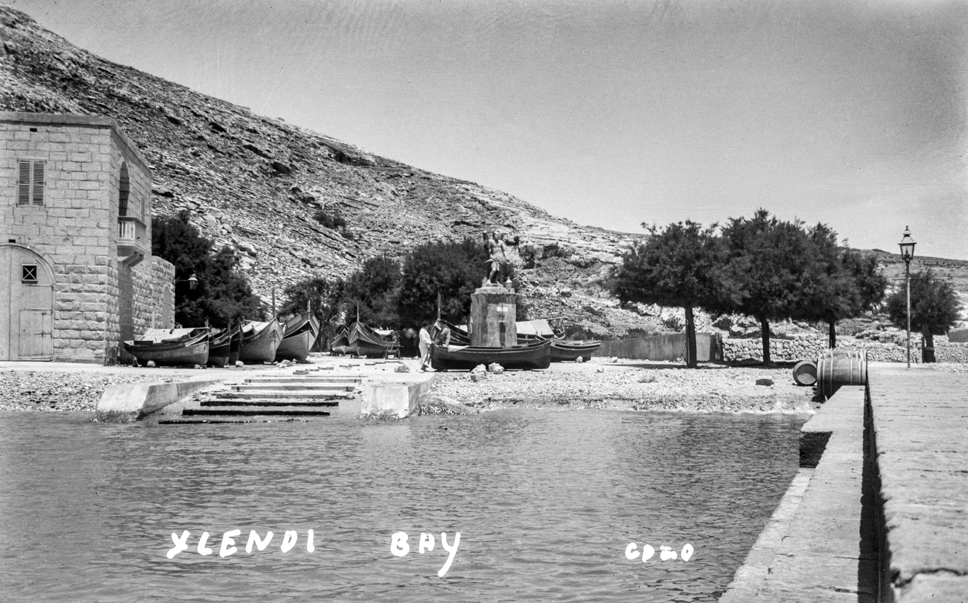 An idyllic view of Xlendi Bay from the 1930s; photographer unknown.
