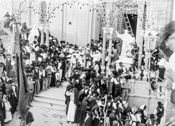 Mnarja festivities being celebrated in Nadur, 1920s.
