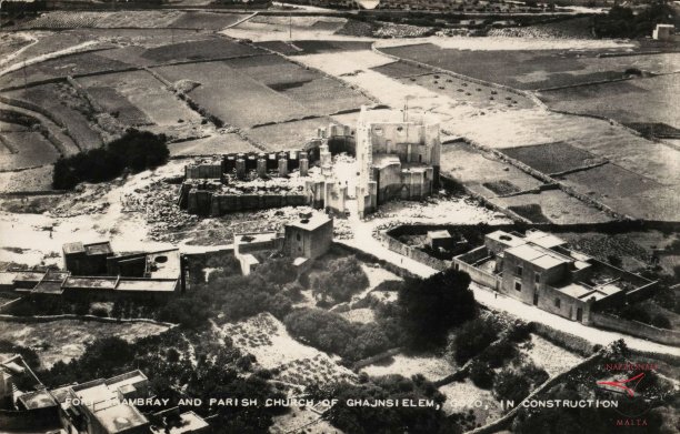 Għajnsielem Parish Church under construction