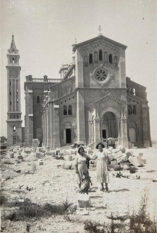 Ta’ Pinu Basilica during construction