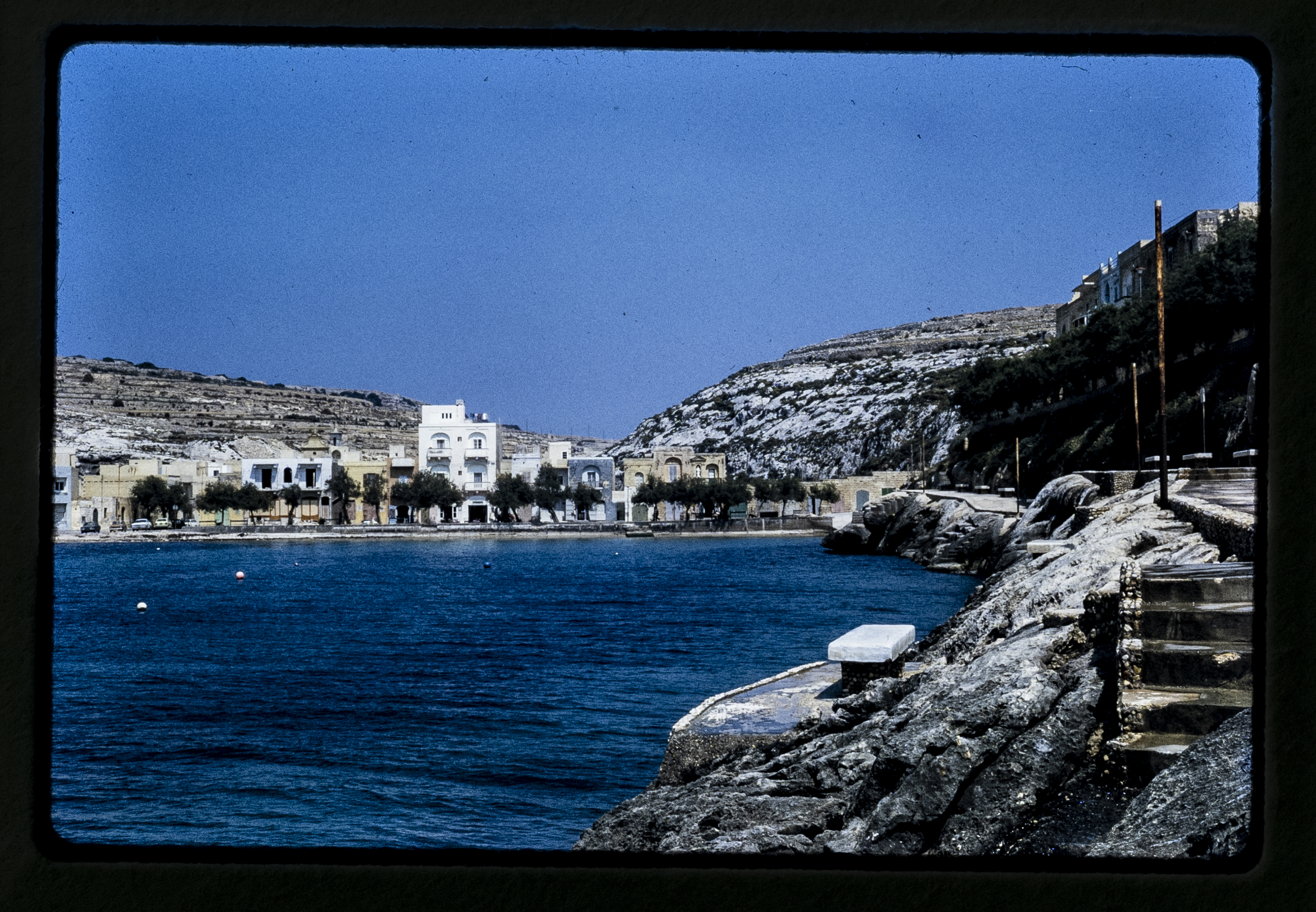 Tranquil view of Xlendi bay