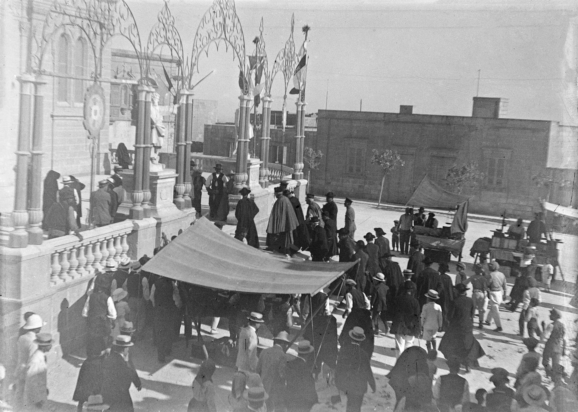 Mnarja festivities being celebrated in Nadur, 1920s.