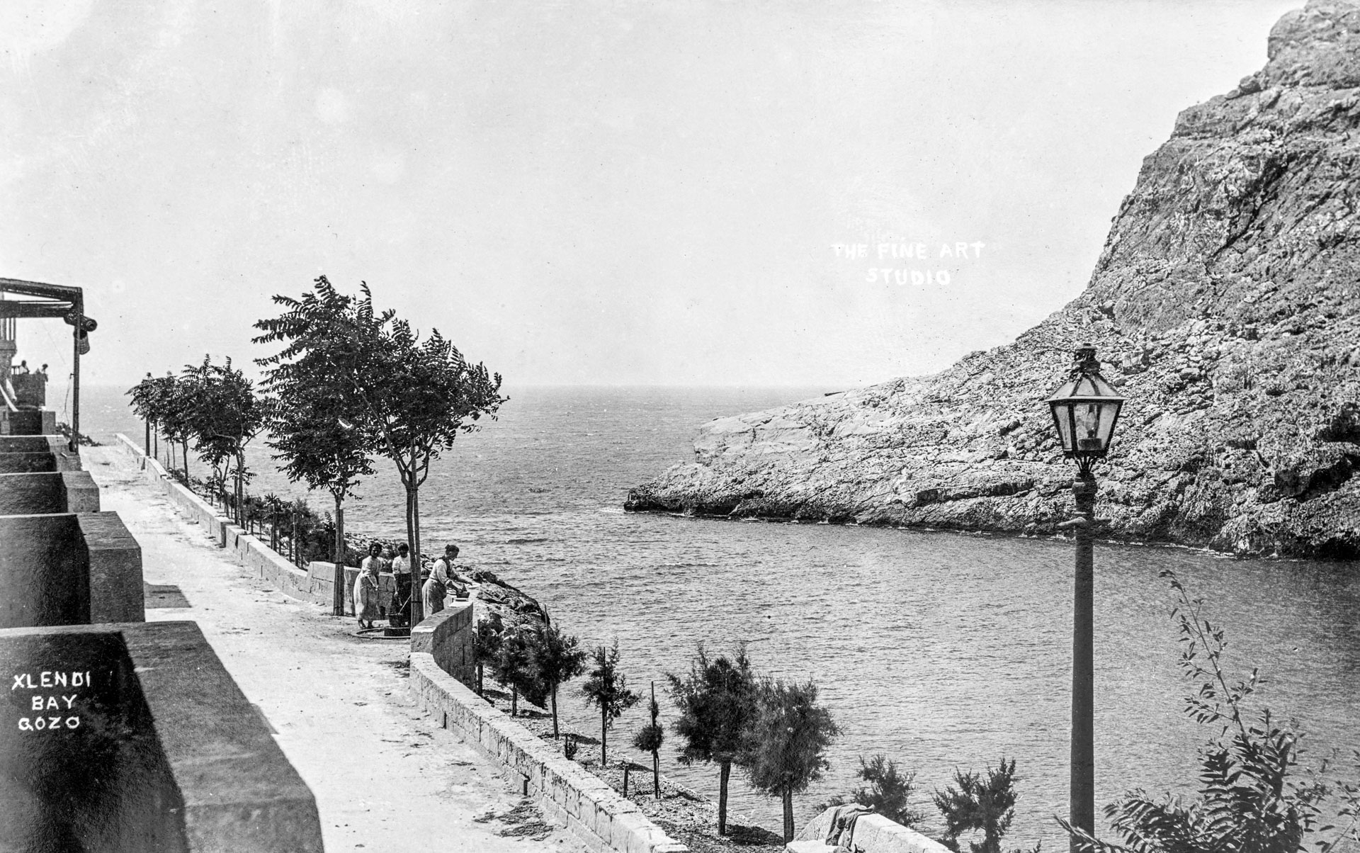 A panorama of Xlendi Bay captured by Antonio Serracino in 1910.