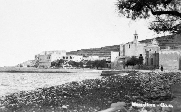A view of an as-yet unadulterated Marsalforn captured by Giuseppe Fenech in 1953.