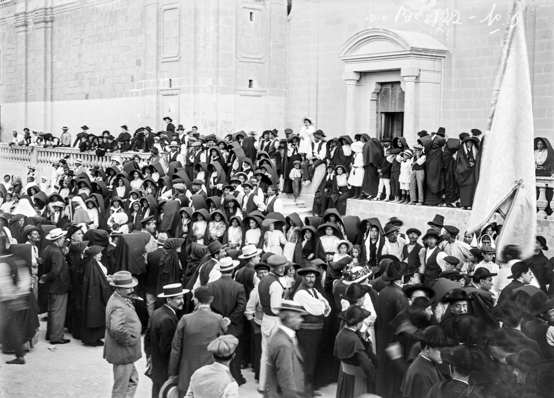 Mnarja festivities being celebrated in Nadur, 1920s.