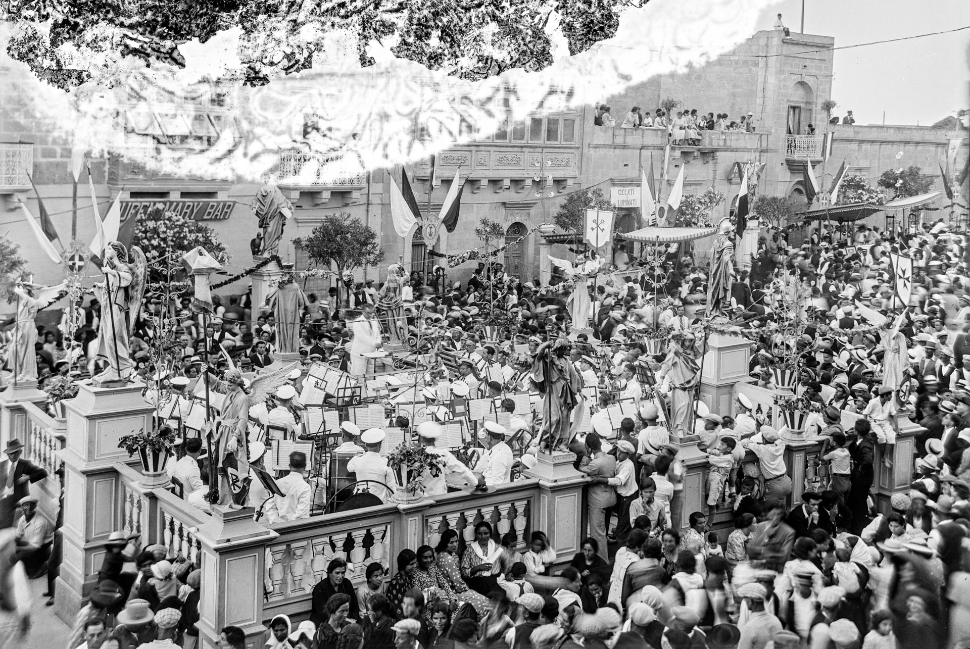 Mnarja festivities being celebrated in Nadur, 1920s.