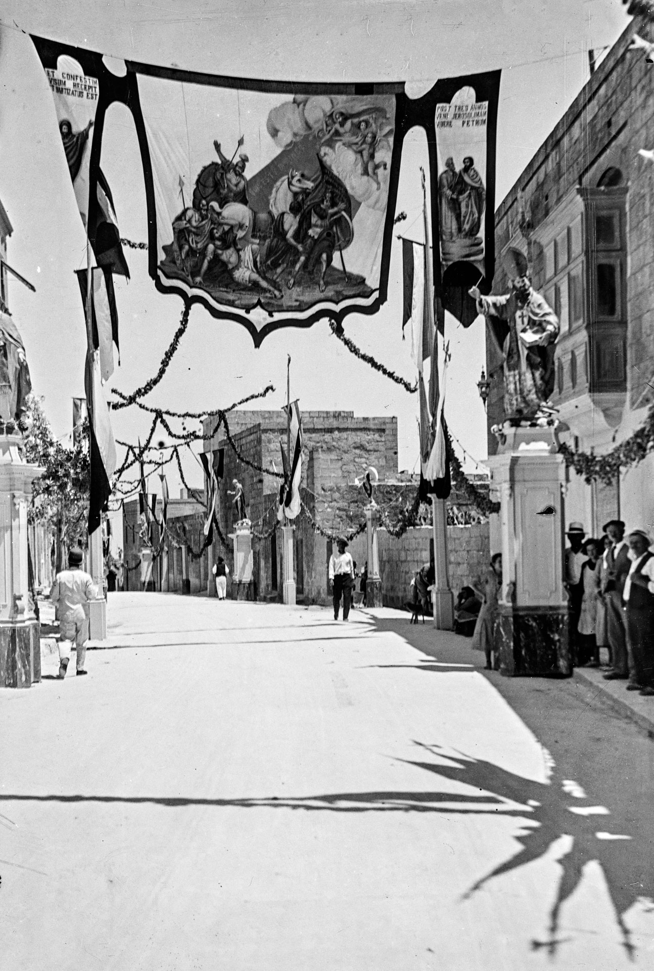 Mnarja festivities being celebrated in Nadur, 1920s.