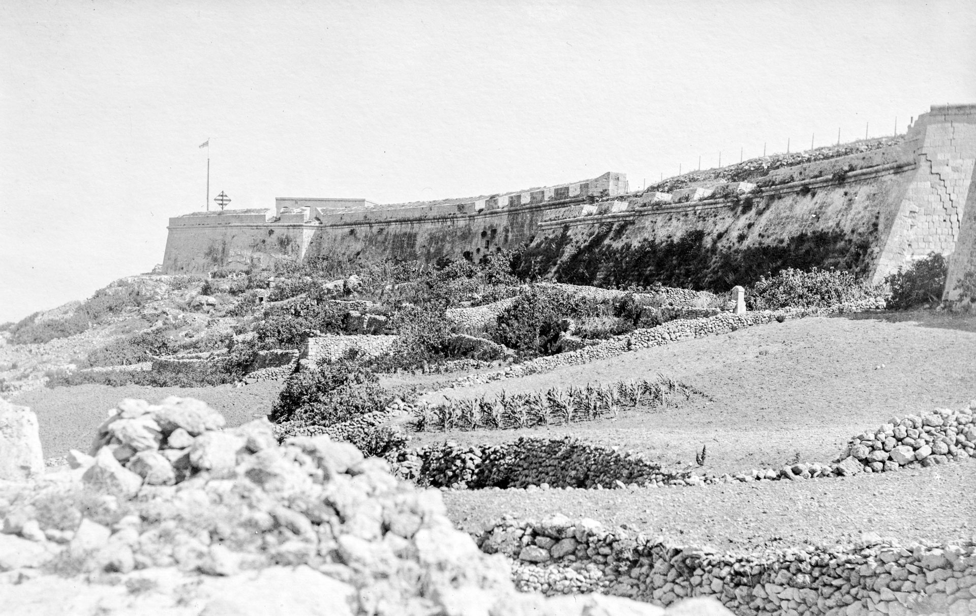 A view of Fort Chambray captured by Geo Furst, 1930.