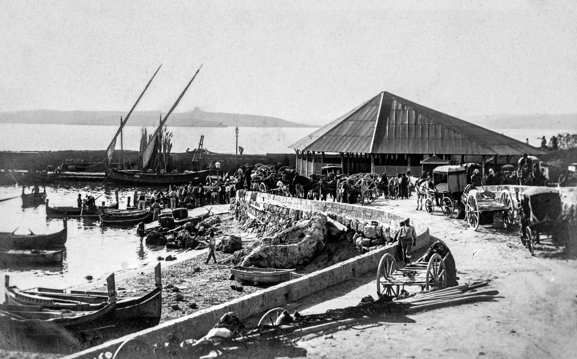 A view of the Mgarr harbour landing area.