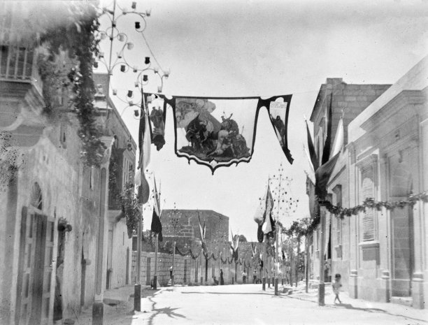 Mnarja festivities being celebrated in Nadur, 1920s.