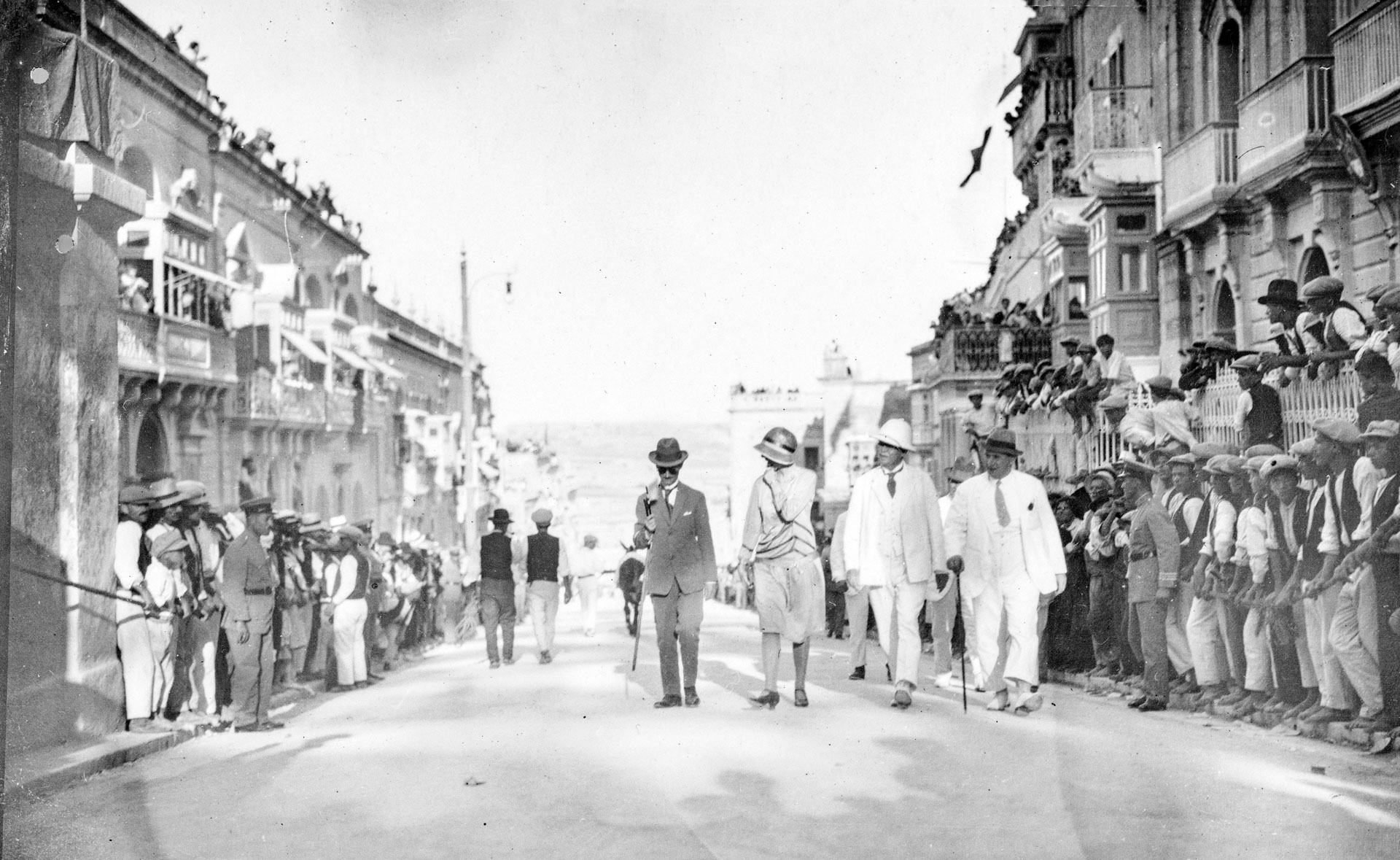 The festivity of St Mary being celebrated in Corso Fortunato Mizzi in Victoria, in 1928.