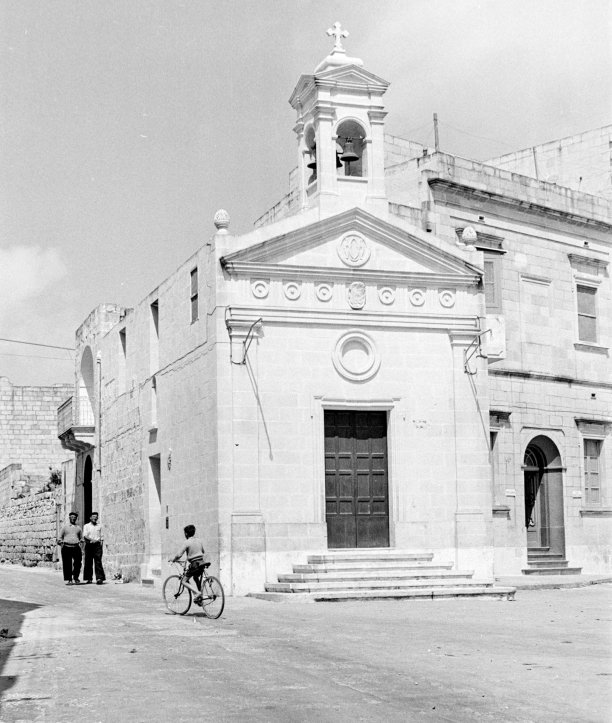 The Our Lady of Mercy chapel in Xewkija as captured by Guido Stilon in the 1970s. Courtesy of Grace Cilia Vincenti & National Archives of Malta.