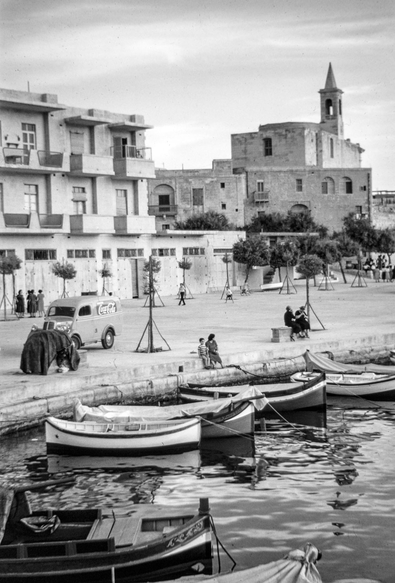 A view of the Menqa area of Marsalforn, circa 1954.